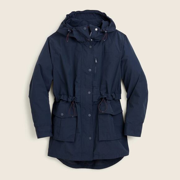 J.Crew Perfect Rain Jacket - S - Navy - Picture 1 of 4